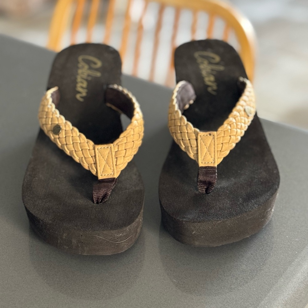 Cobian Women's Tan Braided Sandals